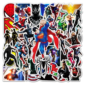 10/30/50PCS Superheroj Risanka Grafiti Nalepke za Prtljago Laptop, Avto Skateboard Kitara Dekoracijo Nalepke na Debelo
