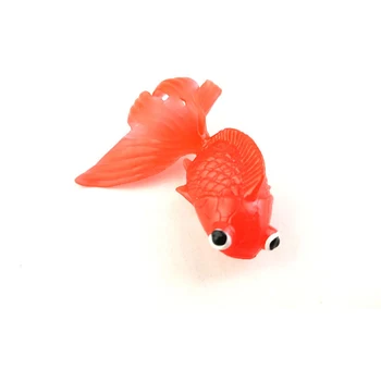 10pcs/set Simulacije Mehko zlata ribica Baby Kopel Igrača TPR Prosojno Plavajoče Morske Živali Model Otroke, Plavanje, Plaža Darilo