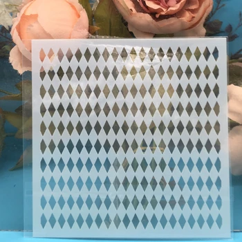 13cm Diamond Teksturo DIY Obrti Layering Matrice Stensko Slikarstvo Scrapbooking Kovanje, Vtiskovanje Album Papir, Kartice Predlogo F5170-7