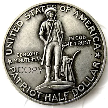 1925 ZDA Lexington Spominski Pol Dolarja Kopijo Kovancev Silver Plated