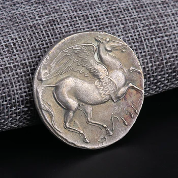 1PC grški Letnik Kovanec Replika Silver Plated Numismatic Spominski Kovanec Tujih Antične Zbirke Okrasnih Spominkov