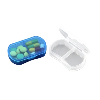 1pc 2 Omrežij Posodo Tablet Razvrstilnik Box Mini Medicine 7 Dan Tedensko Shranjevanje Tabletke Primeru Organizator