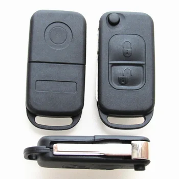 2 Gumbi Daljinskega Tipko Primeru Flip Zložljiv Ključ Lupini Za Mercedes Benz C E S ML KA ML55 AMG S500 SL500 W168 W124 Ključ