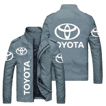 2021 Novo Mens Toyota Avto Logotip, ki je Natisnjena Jopiči Priložnostne Svoboden Harajuku Ulične motorno kolo Dirke Suknjič Baseball Nosijo Moški Plašč