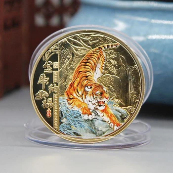 2022 Kitajsko Novo Leto Tiger Original Spominski Kovanec Tiger Leto Kovancev