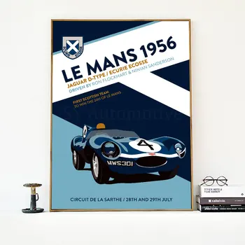 24 Ur Le Mans Classic Avto Dirke Plakat, Tisk Na Platno, Slikarsko Doma Dekor Stenskih Slikah, Za Dnevna Soba Brez Okvirjev