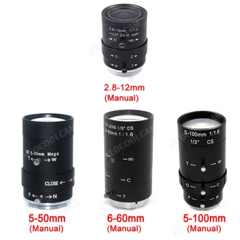 2MP AHD Kamera 6-60 mm/2.8-12mm Ročni Zoom objektiv 4in1 AHD/TVI/CVI/CVBS Polje Barva CCTV Varnostne Kamere OSD Meni Za AHD Sistemi