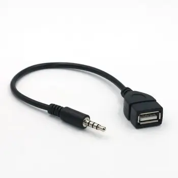 3,5 MM USB Adapter za Avto Avdio Aux Kabli Jack Moški Pretvornik Polnjenje Polnjenje OTG Car Audio U Disk Za Povezavo GPS, CD, DVD, MP3