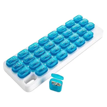 31 Dan Medicine Tablet Razpršilnik Organizator Pill Box Tedensko Shranjevanje Primeru Zelo Velike Mesečne Tabletke Organizator