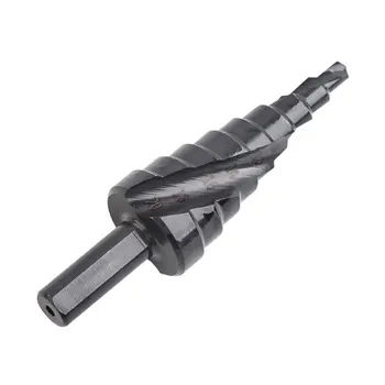 3pcs HSS Korak Drill Bit Nastavite Spirala Groove Dušika-ki vsebujejo 4-12 mm 4-20 mm, 4-32mm Wooding Ročno Orodje