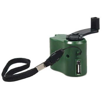 5 V DC ABS, Zelena USB Strani Ročice Sili Moč Telefona Polnilnik Ročno Polnjenje Dinamo Generat DIY