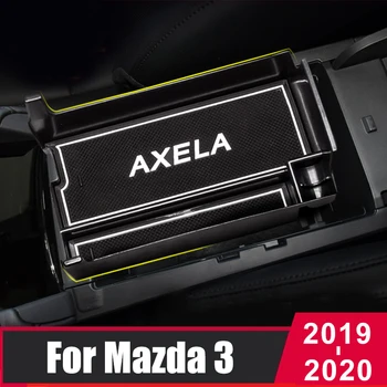 ABS Plastike Avto Centralne Konzole Armrest Polje za Shranjevanje Posode Organizator Imetnik Pladenj Za Mazda 3 Axela 2019 2020 BP Dodatki