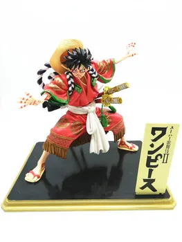 Anime roke teči kabuki kabuki, Lufei kača človek, Lufei, rdeče in črno kip model notranja oprema