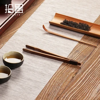 Bambus Čaj Posnetek Ročno Izboljšanja Vrč Imetnik Tweezer Kitajski Kung Fu Čaj Pribor Orodja Kuhinja Zajemalka Hrane Klešče Darilni Paketi