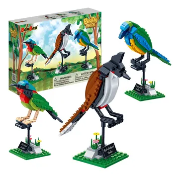 BanBao PARE gradniki 3 Ptic Nastavite Živali Blok Opeke MINDSTORMS Izobraževalne Igrače Model za Otroke Otrok Darilo 5123