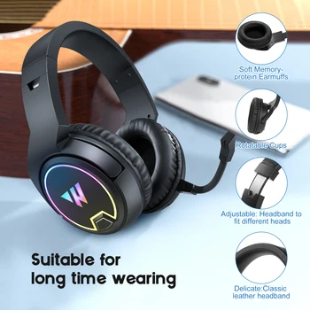 Bluetooth slušalke, Brezžične Slušalke Gaming Slušalke Slušalke Slušalke, ki Igra Glasbo Dvojni Način za PS4 PS5 XBOX PC Gamer