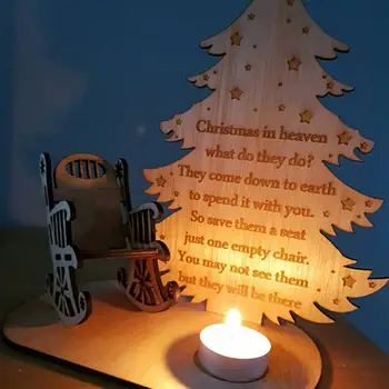Božič Spomina Sveča Ornament Lesene Nebeški Božič, Zibanje, Stol Za Spomin Ljubljene (s Svečami)