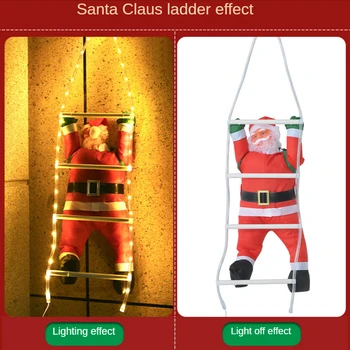 Božični okraski Okna okraski LED lučka plezalno lestev Santa Claus lutka obesek doma, okras, darila