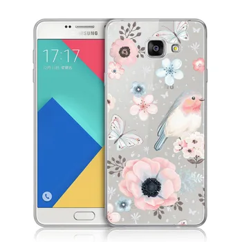 Cvet Vrtnice Mehko TPU Pokrovček Za Samsung Galaxy A3 A5 A7 2016 2017 A6 A8 Plus A7 A9 2018 A10 A20 A30 A50 A70 Cvetlični Listi Primeru