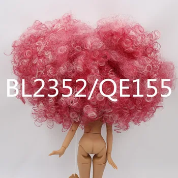 DBS blyth lutka ledeno rbl lasišče in kupola lasulja afro lase kodrasti lasje brez šiška za DIY po meri anime igrača