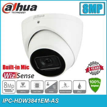 Dahua IPC-HDW3841EM-KOT 8MP IR POE Built-in Mic Fiksno goriščno Zrkla WizSense Omrežja IP CCTV Kamere HDW3841EM-KOT