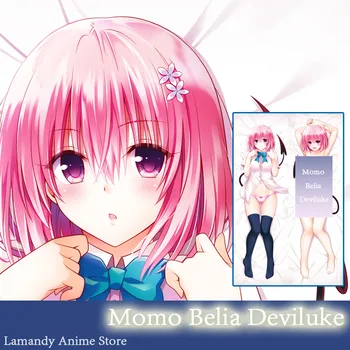 Dakimakura Anime Momo Belia Deviluke, Da Ljubezen Ru Dvostransko Tiskanje Prevleke Življenje Velikost Telesa Blazino Pokrov