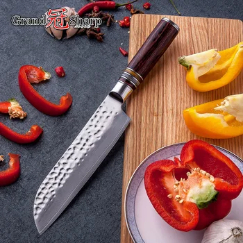 Damask Kuhinjski Nož Japonskega Jekla Santoku Nož 67 plasti vg10 Visoko vsebnostjo Ogljika iz Nerjavečega Jekla Japonski Kuhinjski Noži Orodja NOVA