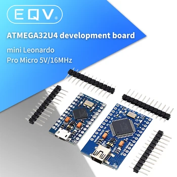EQV Pro Mikro ATmega32U4 5V 16MHz Zamenjajte ATmega328 Za arduino Pro Mini Z 2 Vrsta Pin Header Za Leonardo USB Vmesnik
