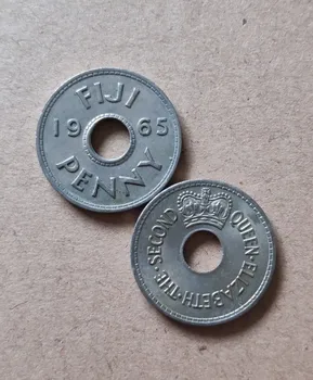 Fidži 1p 1 pence 26 mm Commonwealtha Kovancev Stari Originalni Kovanec Zbirateljske Edition Realno Naključno Leto