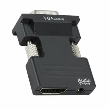 HDMI-združljiv z VGA Adapter Pretvornik 1080P VGA Adapter Za Prenosni RAČUNALNIK za HDTV, Projektor, Video Audio HDMI-združljiv z VGA