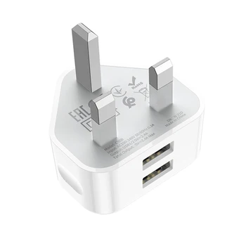 HOCO USB Polnilnik, Dual Port USB Wall Plug Adapter KRALJESTVU, Kompakten, Hitro Polnjenje Plug Adapter za Pametni telefon