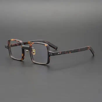 Japonski Blagovne Znamke Visoke Kakovosti Mat Acetat Očal Okvir Moške Osebnosti Kvadratnih Očala Ženske Clear Leče Recept Za Očala