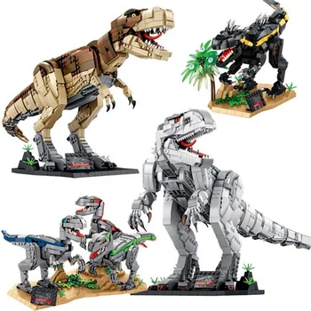 Jurassic T-Rex Divjanja Gradniki Dinozaver Tyrannosaurus Fosilnih Okostje Model Gradnje Opeke Fantje Igrače Darilo Za Rojstni Dan