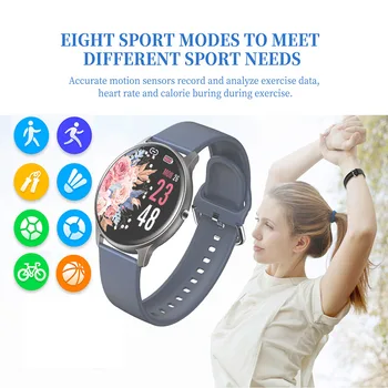 Kaimorui Pametno Gledati 2021 Moški Ženske Šport Fitnes tracker Srčnega utripa, Krvnega tlaka LW02 smartwatch priključite Android, IOS