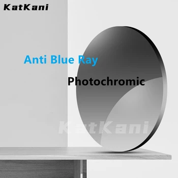 KatKani 1.56/1.61/1.67/1.74 Photochromic In Anti-Modra Svetloba Aspherical Objektiv Kameleon Kratkovidnost/Daljnovidnost/Recept Objektiv 1 Par