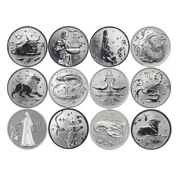 Kompletna serija dvanajstih ozvezdij spominek kovanec 12 kos celoten sklop priložnostni kovanec