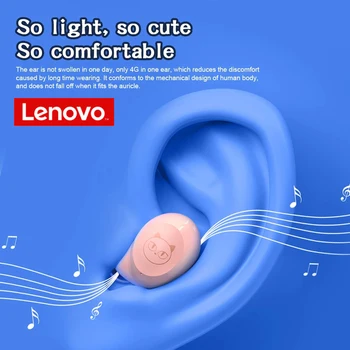 Lenovo Thinkplus X15 TWS Brezžične Slušalke HIFI Stereo Mini Bluetooth Slušalke Srčkan Živali Modeliranje Slušalke Darilo za Chird