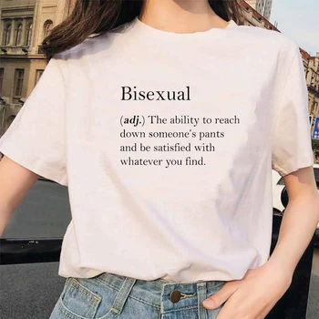 Lezbijke, Geji, Ženske T Shirt Bisexuals Citira Pismo Natisnjeni T-majice Harajuku Estetske Vrhovi Ženska Modna Oblačila Tshirt Homose