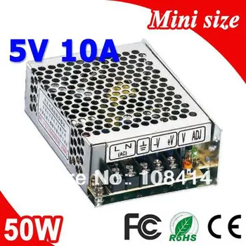 MS-50-5 50 W 5V 10A Mini velikost LED Stikalni napajalnik Napajanje 110V 220V AC v DC 5V izhod