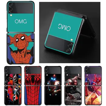 Marvel Spider Man Primeru Telefon Za Samsung Galaxy Ž Flip3 5G Pokrovček za Galaxy Ž Flip 3 zflip ZF3 Caso Capa Trdo Lupino Fundas