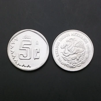 Mehika 5cent leto naključno Resnično Izvirno Zbirko Kovancev Unc Originalen Kovanec