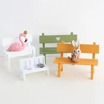 Mini Lesene Klopi Pravljice Vrt Miniature Terarija Figurice Stol Obrti Krajine Za Photo Booth Rekviziti Doma Dekoracijo