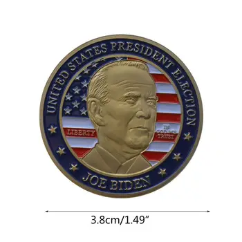 Nacionalno Zastavo Joe Biden Predsednik Spominski Kovanec S Spominki Izziv Zbirateljske Kovance Zbirka Umetnostne Obrti