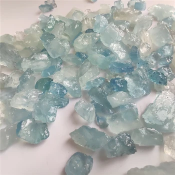 Naravni Akvamarin Quartz Beril Gemstone Kristal Kamene Mineralne Vzorcu Ročno izrezljane Materialov za Izdelovanje Nakita
