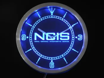 Nc0230 NCIS Naval Kazensko Preiskovalnih, Neon, Luči Znaki LED Stenska Ura