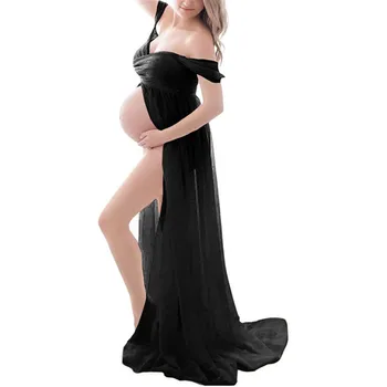 Nosečnost Mama Pravljice Obleke Porodniškega dolgo Obleko Za Fotografijo Ustrelil Žensko Ekstra Velika Velikost Seksi Obleko baby tuš obleko