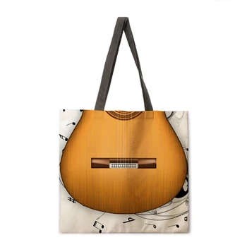 Nov slog literarni kitara tiskanje torbici torba lady velika torbici lady prosti čas prosti čas nakupovalno torbico na prostem