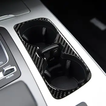 Ogljikovih Vlaken Nalepke Za Audi Q7 SQ7 4M 2016 2017 2018 2019 Gear Box Shift Plošči, sredinski Konzoli, Notranjih Avto Dodatki