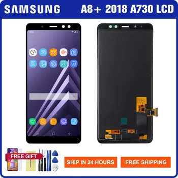 Preizkušen LCD zaslon Za Samsung Galaxy A8 Plus 2018 A730 LCD-Zaslon, Zaslon na Dotik, Računalnike Deli Za Samsung A730 A730F SM-A730F