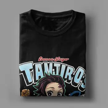 Priložnostne Tanjiro Demon Slayer T-Shirt Moški Ženske okoli Vratu Bombaž Majica Kimetsu ne Yaiba Anime Kratek Rokav Tees Darilo Oblačila